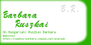 barbara ruszkai business card
